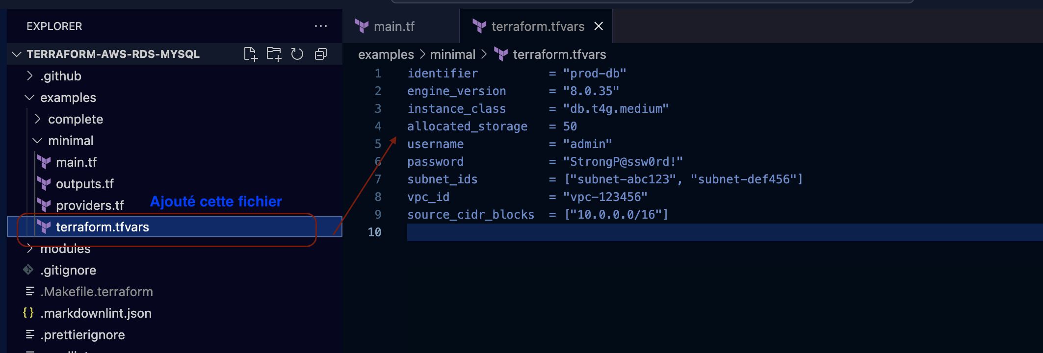 Terraform AWS RDS Setup