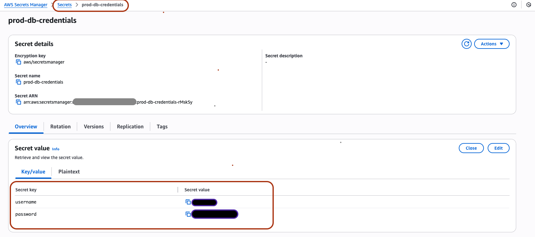 AWS Secrets Manager Setup