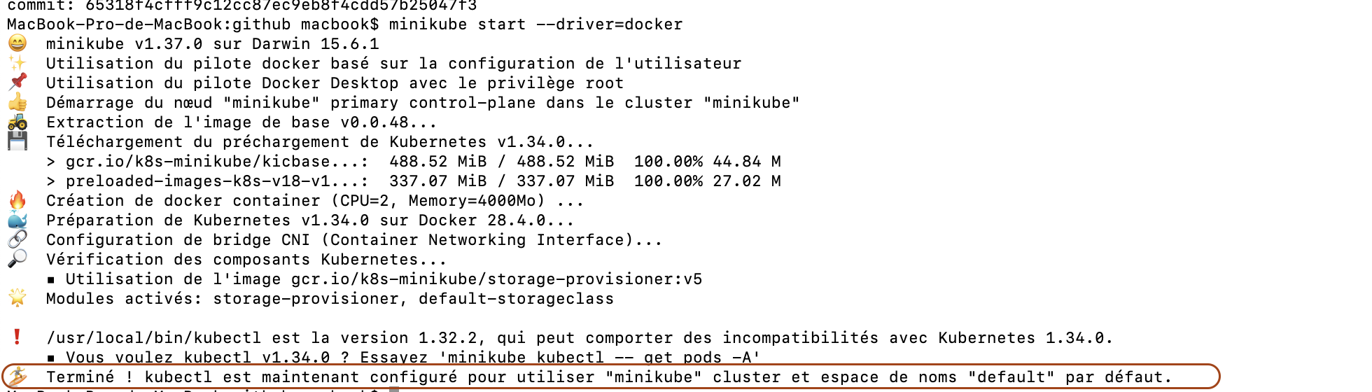 Minikube local cluster