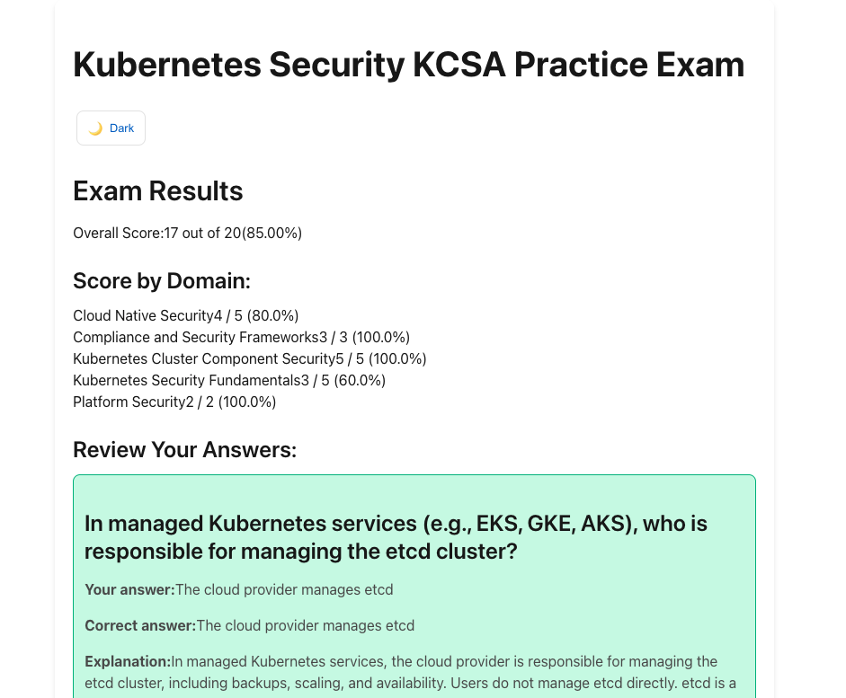Bilan et résultats de la méthode KCSA