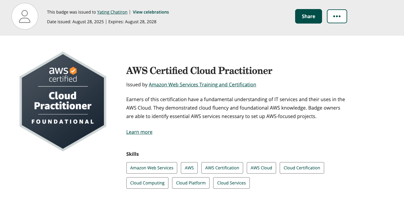 AWS cloud practitioner