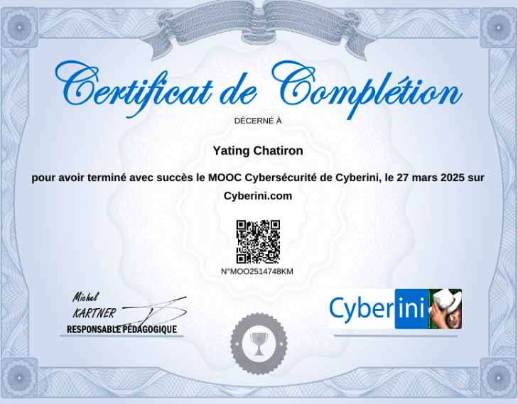 cybernin Certificate