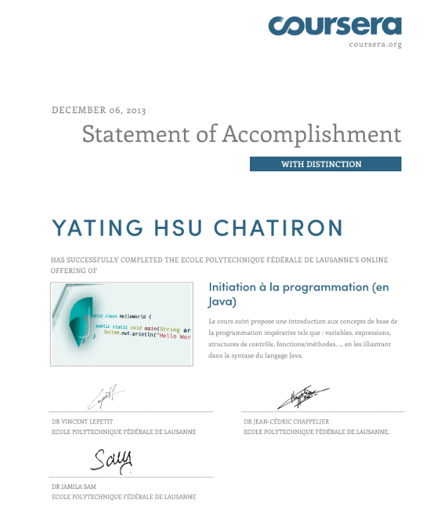 Java Certificate